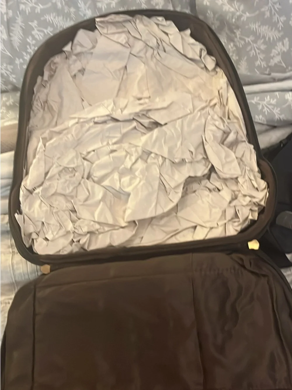 Brown Men's Backpack with Eagle Embossed Front